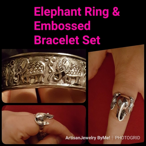 Sale Artisan Elephant HandmadeBracelet&Ring Sets - Picture 11 of 14